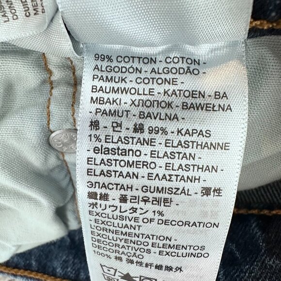 Levi's 501 Denim Jean Shorts Cut Off Dark Wash Women's Size‎ 26 - Picture 7 of 7